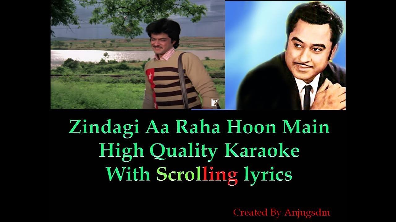 Zindagi Aa Raha Hoon Main  Mashaal 1984 Karaoke with scrolling lyrics High Qaulity