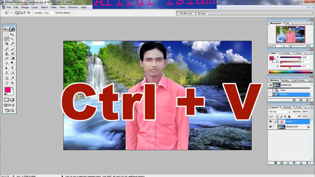 How to change background adobe 7.0 in bengal YouTube