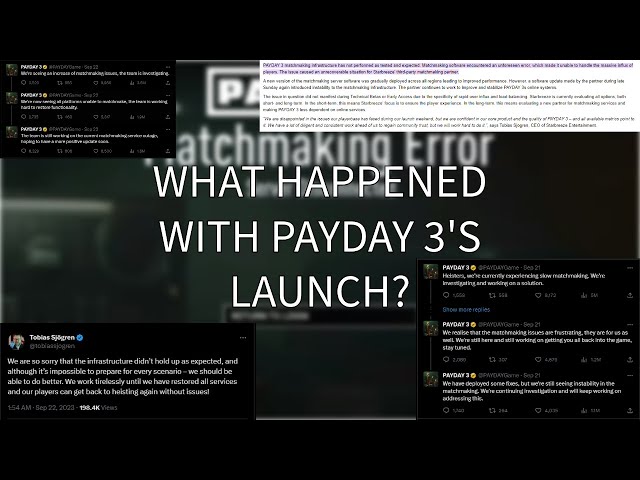 Payday 3 suffered from a very slow launch due to server issues and