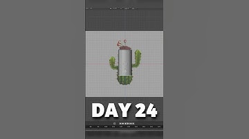 Cactus with Eyes! [Day 24] #shorts #30daychallenge  #3d #blender #3dmodeling #blender3d #cactus #pvz
