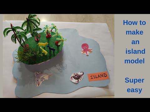 Diy island model/ paper island model/ 3D island model