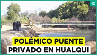 Polémico puente en Hualqui no puede ser usado por estar en terreno privado