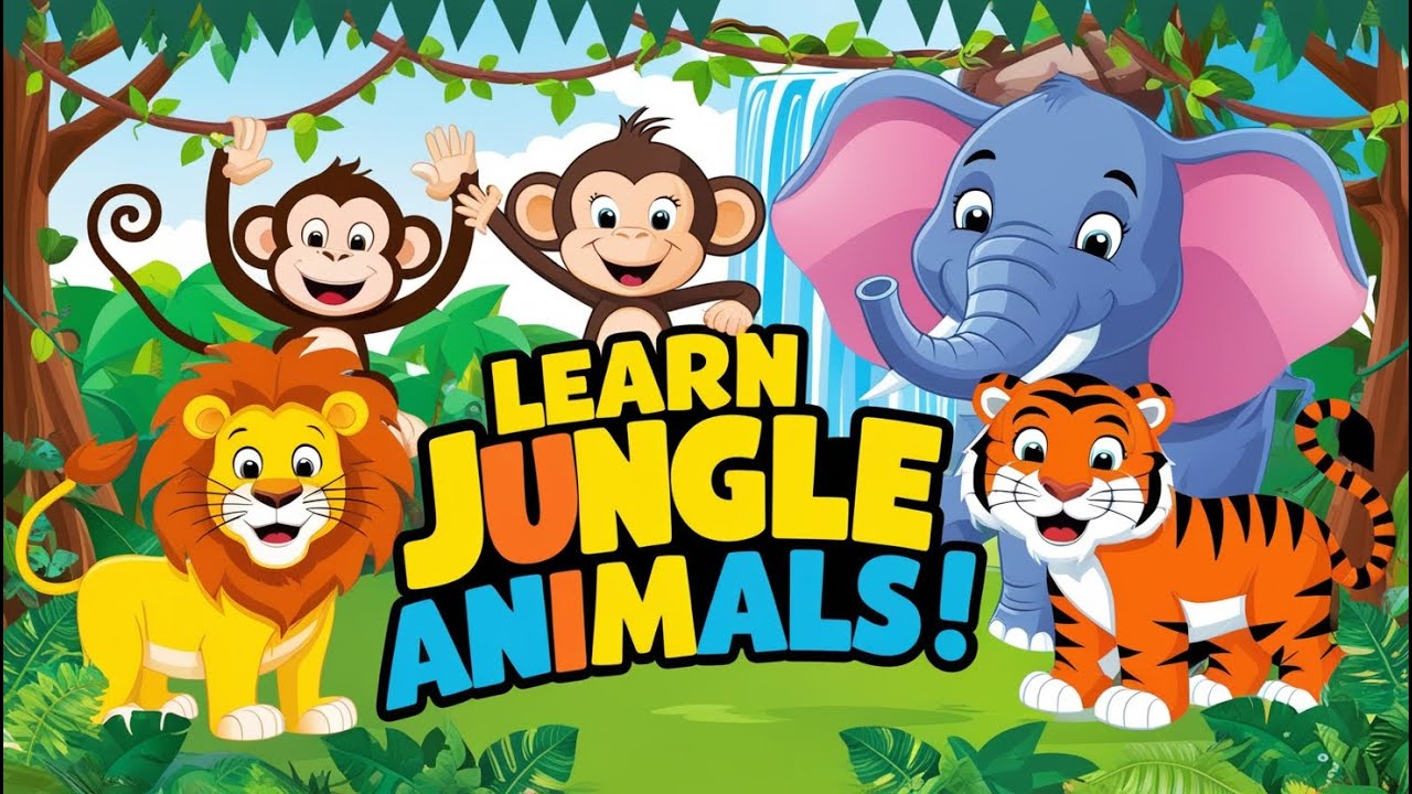 Learn Jungle Animals for Kids | Fun Animal Names and Sounds ...