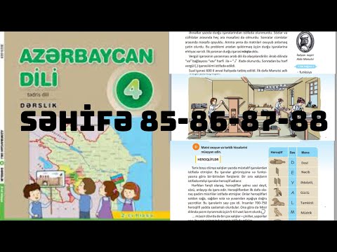 4-CÜ SİNİF AZƏRBAYCAN DİLİ SƏHİFƏ 85-86-87-88  YENİ DƏRSLİK (1-Cİ HİSSƏ )