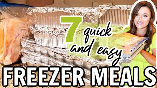 7 Easy Freezer Meals  | QUICK AND SIMPLE MAKE AHEAD DINNERS!  | CASSEROLES AND CROCKPOT