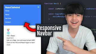 สอนทำ Responsive Navbar ด้วย TailwindCSS ใน ReactJS ดูจบบรรลุ 👨‍💻💯