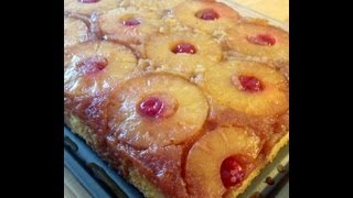 An upside-down cake is a that baked in single pan, then turned over
and eaten upside-down. usually chopped fruits such as apples,
pineapples or che...