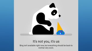 Bing検索が機能しない｜Bing、問題はあなたではなく、弊社にあります｜Microsoft Bingサーバーが本日ダウンしています