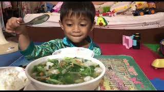 ស្ងោរស្ពៃជាមួយប្រហិតត្រីfood yummy khmer foodkidfoodie
