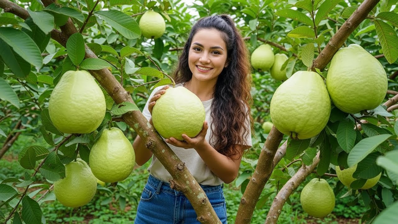 How Farmers Harvest Millions of Giant Guavas: Organic Cultivation & Factory Process”
