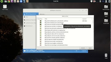 Linux Mint: Selecting Local Repositories (Mirror Site)