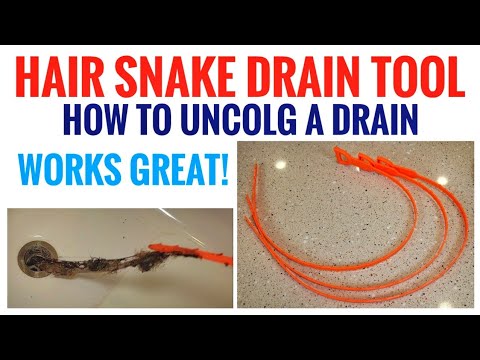 How To Fix Slow Drain in Bathroom Shower Tub FORLIVESE Hair Snake Tool Drain  Opener to Unclog 