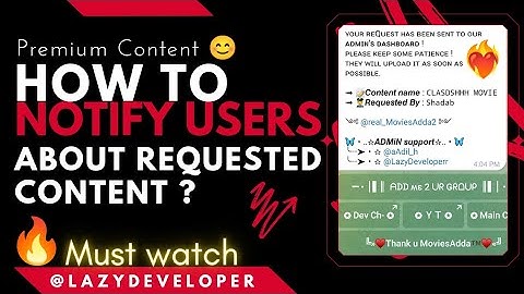🤩How to add user notification message about requested content in Auto Filter Bot. | #Premium_Content