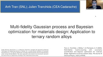 Anh Tran and Julien Tranchida - Multi-fidelity and parallel machine-learning approaches