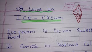 short essay on ice cream