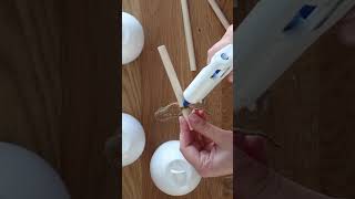 How to Make Holiday Bells from Plastic Wine Glasses #dollartreecrafts