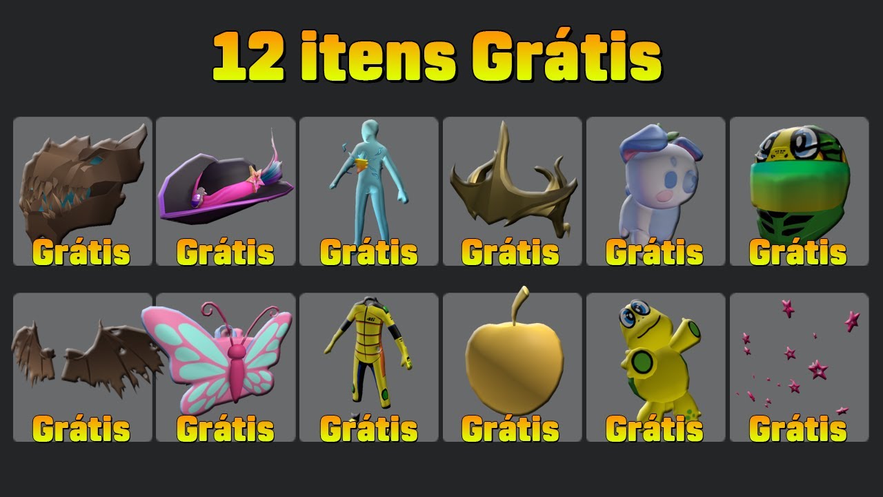 12 itens GRÁTIS no Roblox 