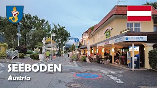 Seeboden, Austria. A walk by the lake promenade. 4K