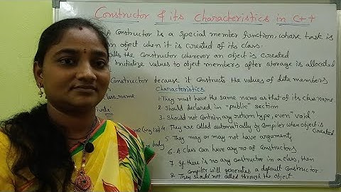 C++||What is Constructor & Its Characteristics in C++||C++ Tutorial in Telugu||Telugu Scit Tutorials