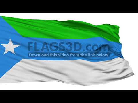 Isolated Jubaland City Flag Somalia