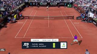 Incredible - 64-Shot Rally! | Rafael Nadal vs Carlos Alcaraz - ROMA 4K  ( Tennis Elbow 2013 )