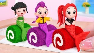 Kpop Demon Hunters Mermaid Cake🍭Beautiful Miniature Princess Roll Cake Decorating Idea👸Mini Cakes Wealth