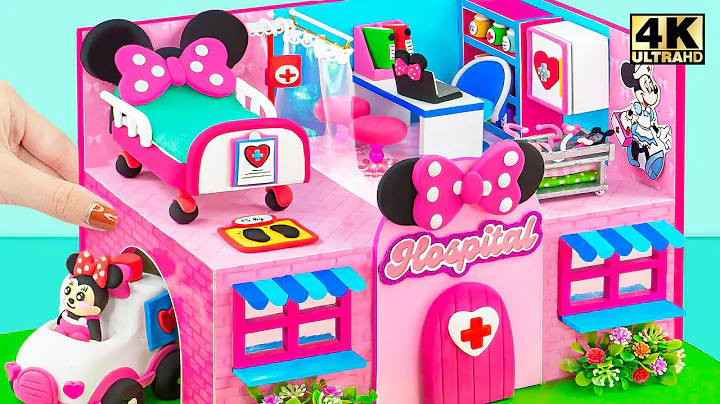 How To Make Minnie Mouse Hospital and Ambulance, DIY Doctor Set, Medical Kit from Clay, Cardboard