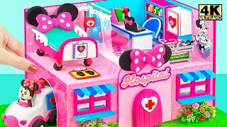 How To Make Minnie Mouse Hospital And Ambulance, Diy Doctor Set, Medical Kit From Clay, Cardboard