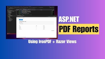 Generate Flexible PDF Reports in ASP.NET Using IronPDF and Razor Views | C# Tutorial