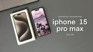 iPhone 15 Pro Max (natural titanium) unboxing  setup, accessories, camera test