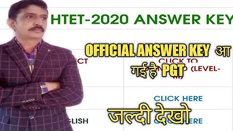 Htet Official Answer Key PGT | Htet Answer key | Htet
