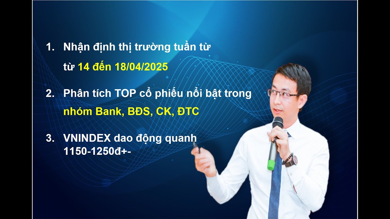 Outline Video Chứng khoán hàng ngày: Nhận định thị trường tuần từ 14 đến 18/04/2025. Biến động quanh 1150-1250đ+-