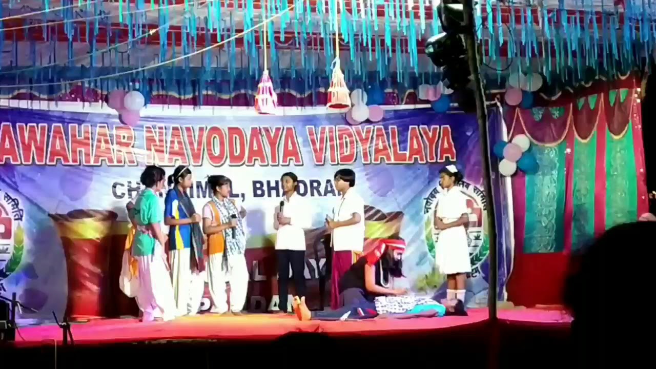 JNV Bhadrak Annual Function 2019 || Drama by junior girls - YouTube