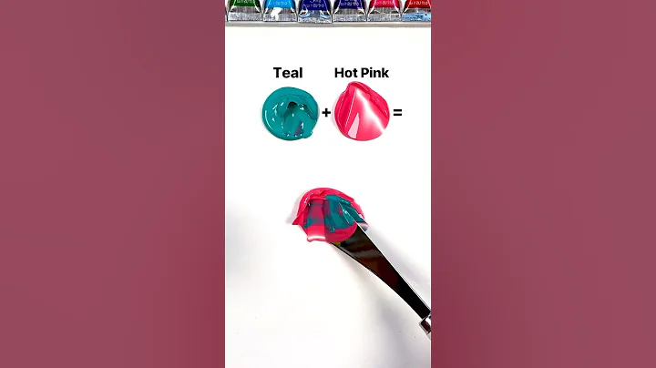 Teal + Hot Pink = ? #colormixing #paintmixing