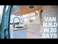 VAN BUILD IN 20 DAYS | How To: MODERN CEILING | Minimalist Stealth Camper Van Build for Travel