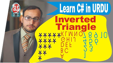 Print Inverted Triangle of Stars, Alphabets or Digits | C# Tutorial for Beginners p18 URDU/HINDI