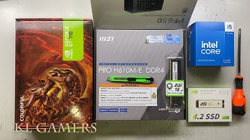 intel Core i5 14400F msi PRO H610M E DDR4 AGi SSD COLORFUL GT710 Thermaltake PC Build