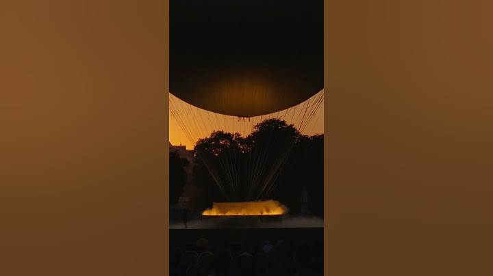 The Olympic Cauldron leaving the ground at sunset - (vertical) #shotoniphone #olympics #paris2024