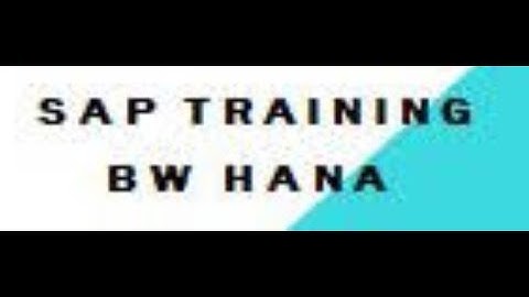 SAP-BW On HANA Real Time Practical 1st Class On 11th Sept.