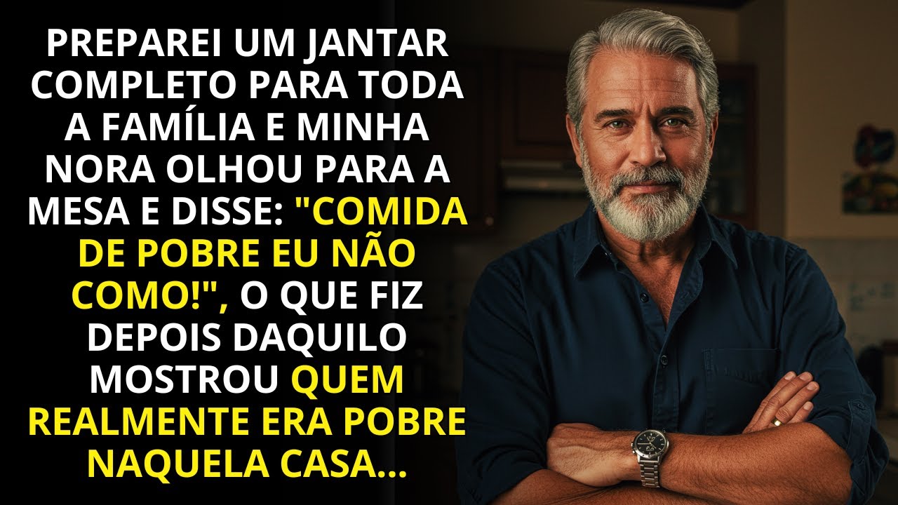 Fiz um jantar pra todos, mas minha nora falou: “Comida de pobre eu não como!”, Então eu…