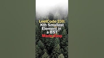 LeetCode 230: Kth Smallest Element in a BST Made Easy #shorts #short