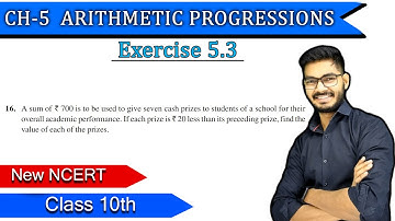 Class - 10 Question 16 Ex - 5.3  Arithmetic progression  NEW NCERT  CBSE  AP By  Rajeev Kumar
