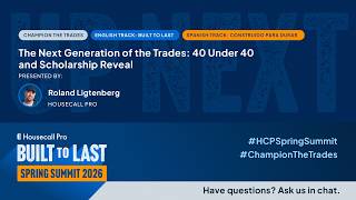 The Next Generation of the Trades: 40 Under 40 and Scholarship Reveal