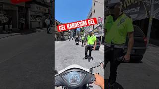 POLİS SİNİRLİ GALİBA😅😅 #motovlog #vlog #motorcu #polis #kurye #motokurye