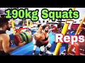 190kg  squats at devraj fitness club