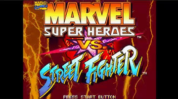Marvel Super Heroes vs. Street Fighter - Sony PlayStation - Intro & Title Screen