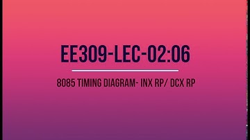 8085 Timing diagram - INX Rp / DCX Rp