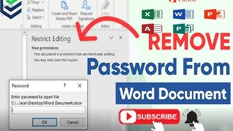 How to Remove Password (Restrict Editing) from Word Document [Tutorial]