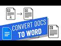 The EASY WAY to convert Google Docs to Microsoft Word