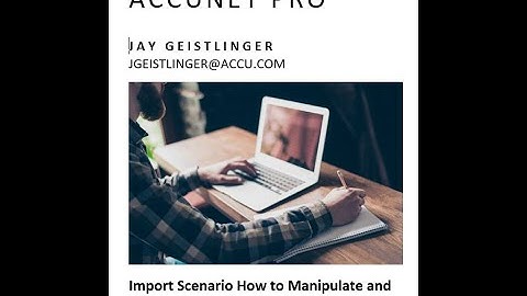 Tips & Tricks Import Scenarios 3 of 3